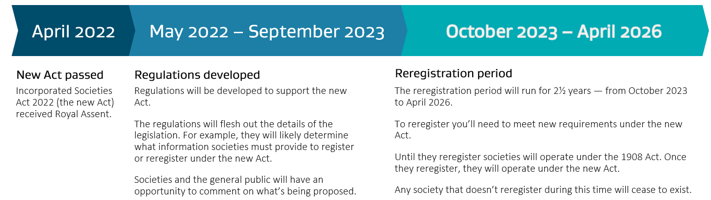 A summary of the timeline to reregistration described in detail below.